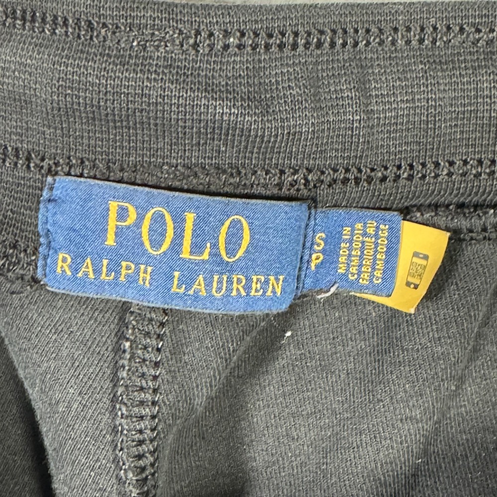 Polo Ralph Lauren Jogger Sweatpants Mens Small Black Red Stripe‎ Zip Pockets - Picture 6 of 9
